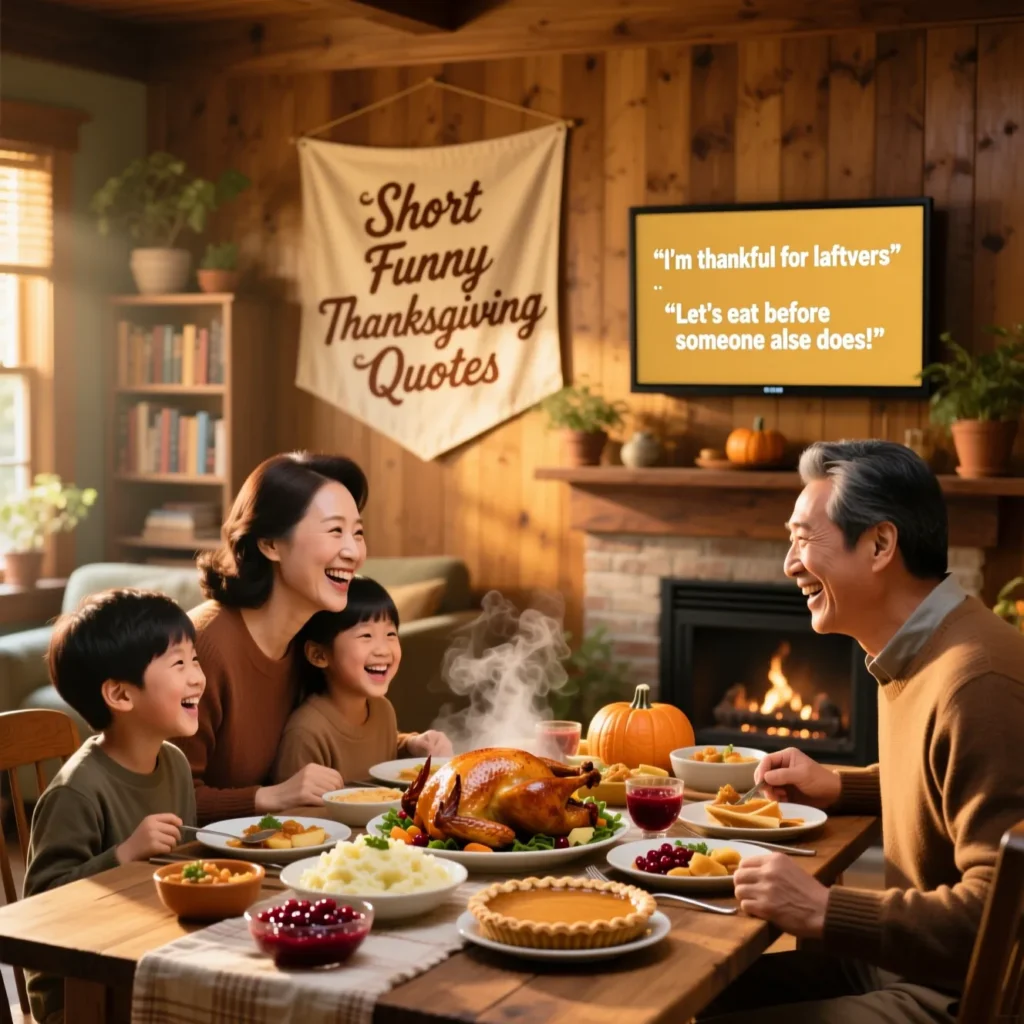 Short Funny Thanksgiving Quotes