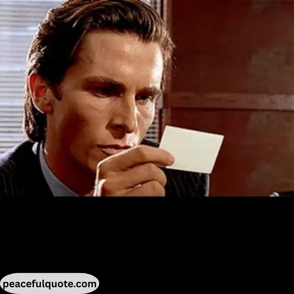 American Psycho Quotes Business Card