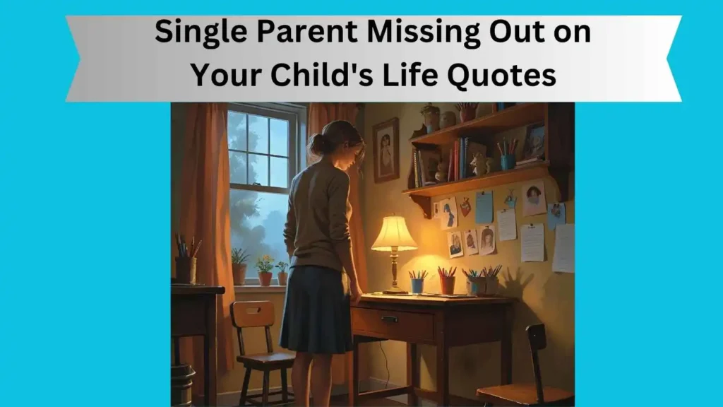 Single Parent Missing Out on Your Child's Life Quotes