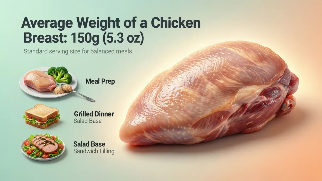 average chicken breast weight